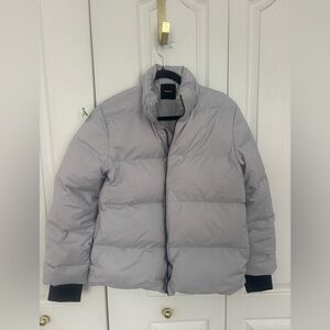 Theory Light Gray Puffer Jacket